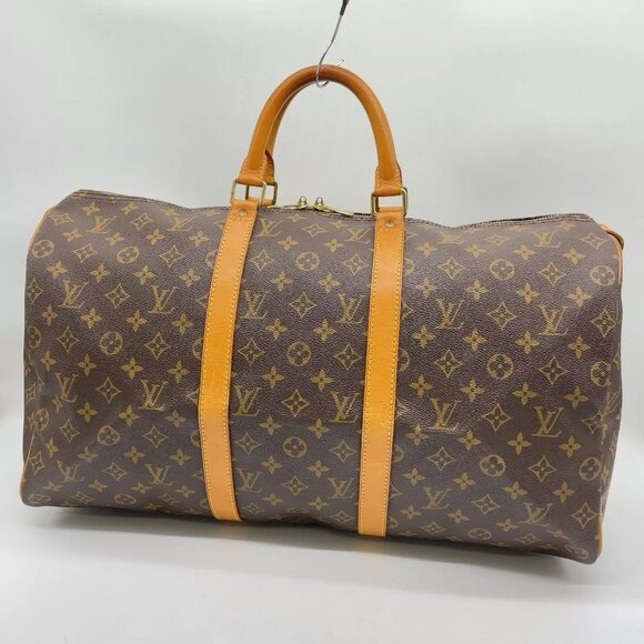 Authentic Louis Vuitton Monogram keepall 50 M41426 Boston Bag - Picture 3 of 11